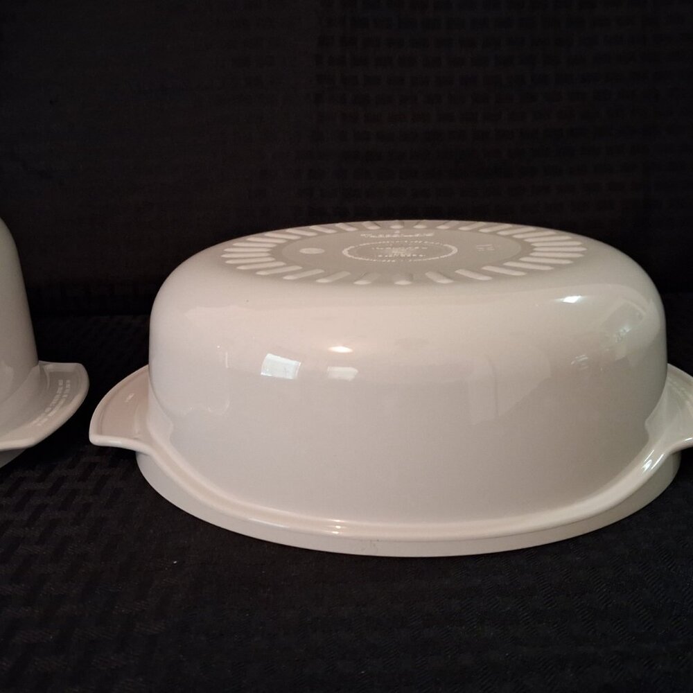 Tupperware Microwave Stack Cooker White 2 Piece 3 Qt -1 3/4 qt 2192 and 2210 - Picture 5 of 8